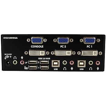 Startech.Com SV231DDVDUA 2 Port Dvi Vga Dual Monitor Kvm